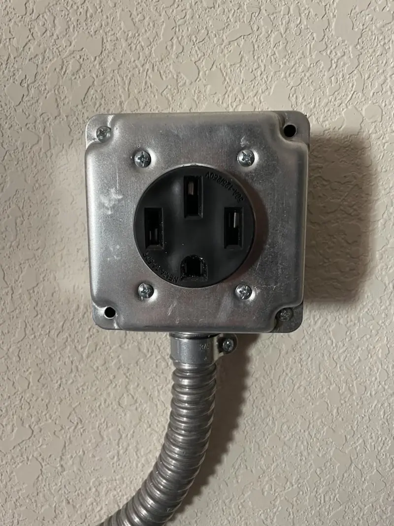NEMA 14-50 outlet installed for Smart Home Electrical in Geneva